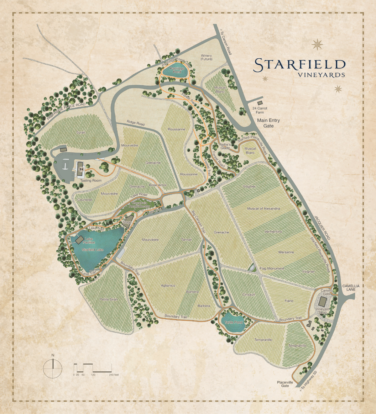 Starfield Vineyards Map