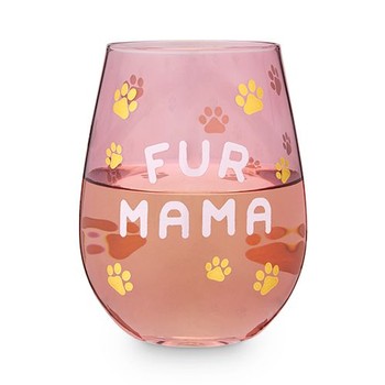 Fur Mama Stemless Wine Glass