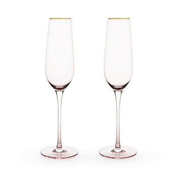 Rose Crystal Flute Set of 2