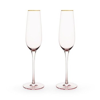 Rose Crystal Flute Set of 2