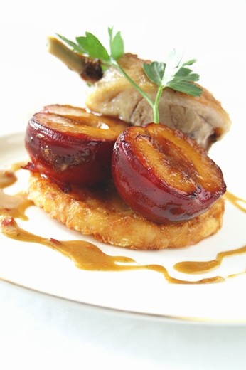 Balsamic-Marinated Pork Chops & Grilled Peaches