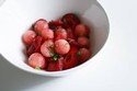Drunken Watermelon Salad with Strawberries, Basil & Rosé